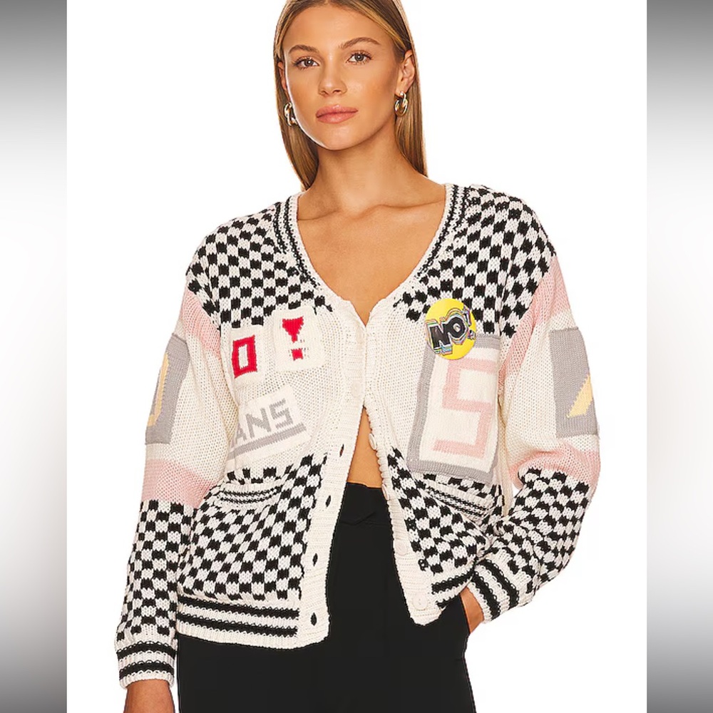 No! Jeans Alphabet Cardigan in White